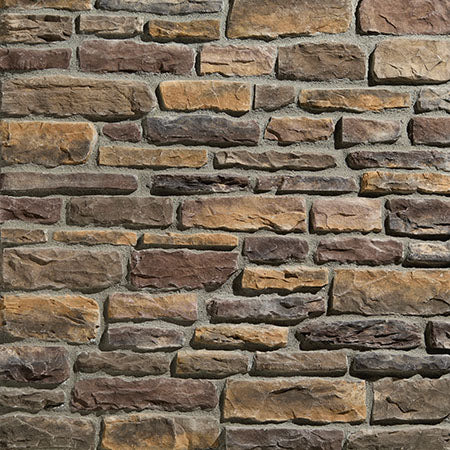 Shadow Ledgestone Buckingham manufactured stone accessories by Ply Gem, primary product image, 3"–6"×6"–18"×1 1/2" size. Premium manufactured stone for exterior and interior walls.