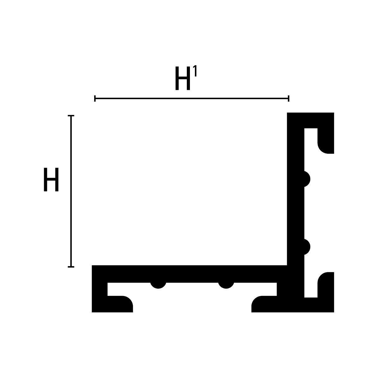 ENTRYTEC BU: Reversible Profile (Aluminum | BU-A)