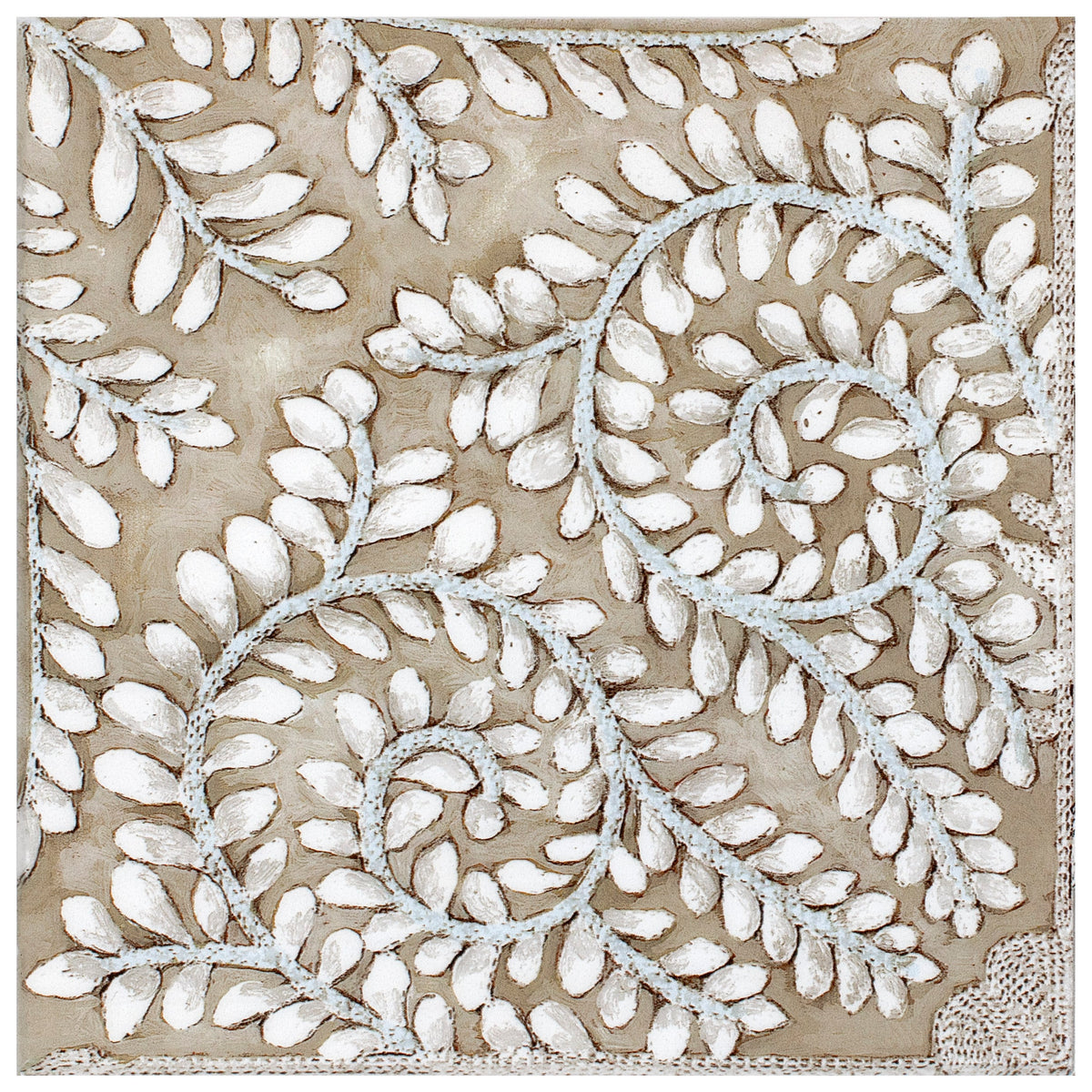 Alora Cloudblue field tile, alternate product view, 6"×6"×3/8" size. Premium dolomite for floors and walls.