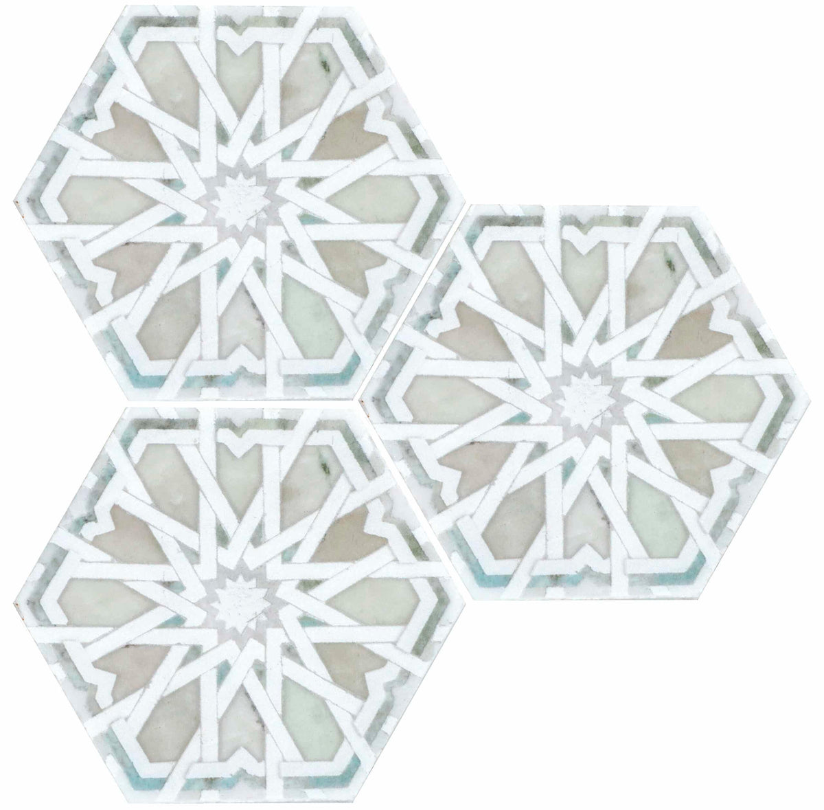 Celine Goldenrod field tile, product image, 6"×5 3/16"×3/8" size. Premium marble for floors and walls.