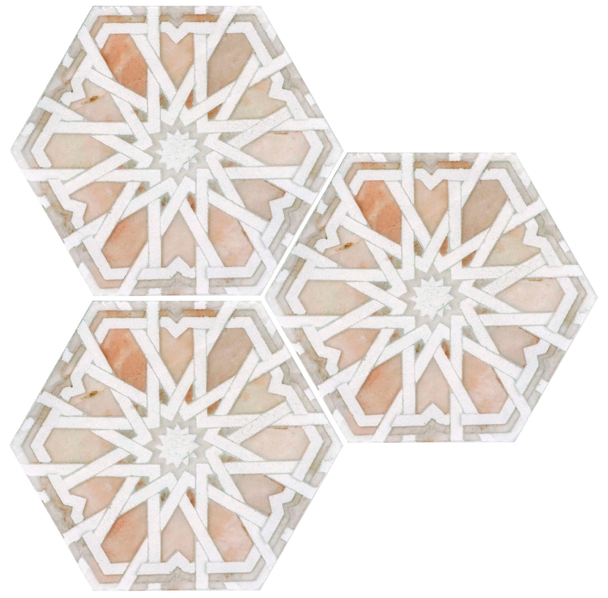 Celine Goldenrod field tile, product image, 6"×5 3/16"×3/8" size. Premium marble for floors and walls.