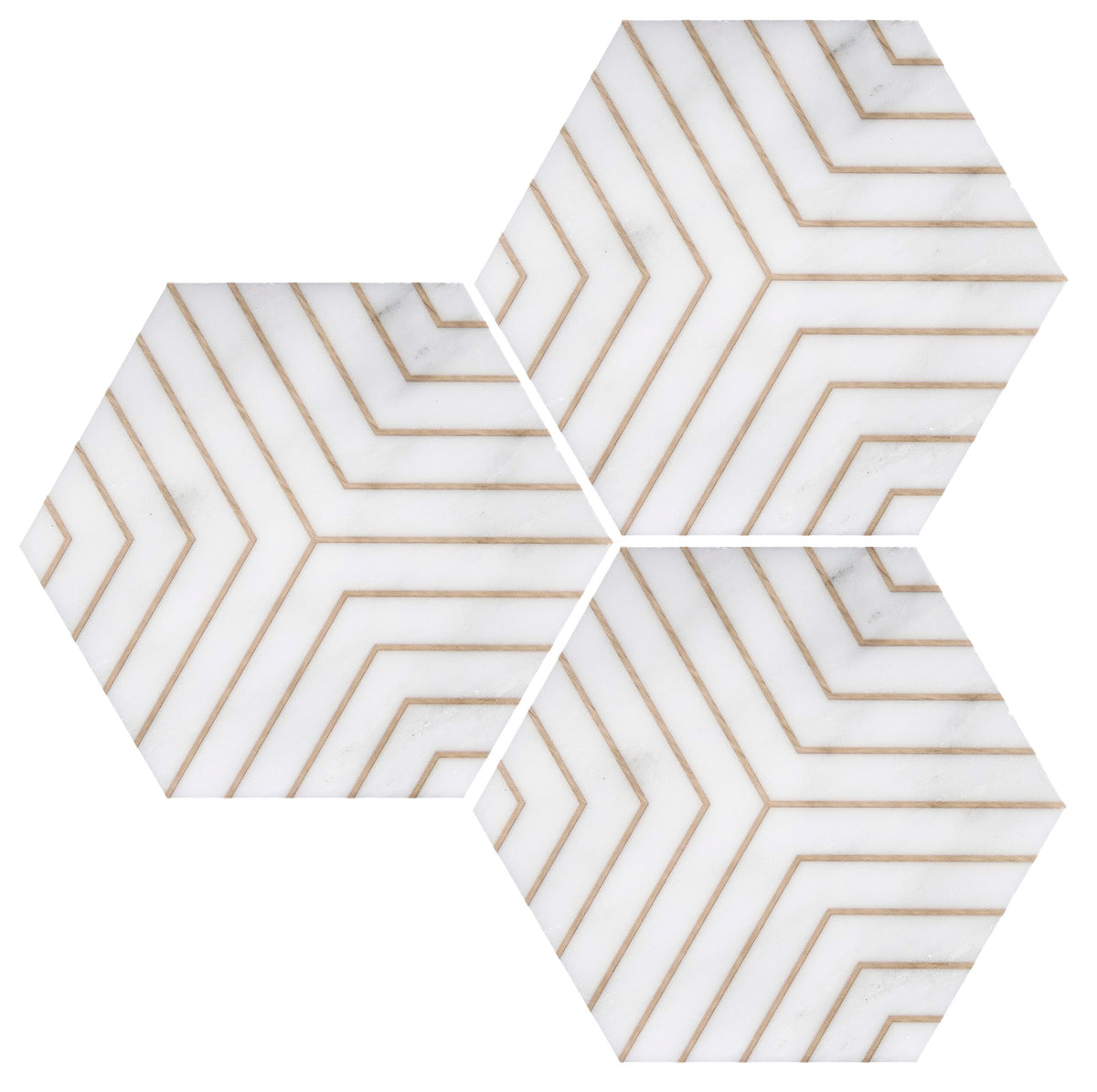 Orion Gold field tile, primary product image, 6"×5 3/16"×3/8" size. Premium marble for floors and walls.