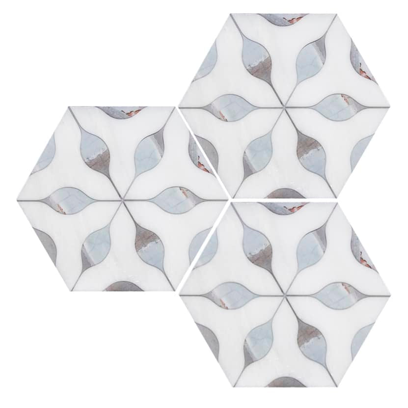 Stilnovo Day field tile, primary product image, 6"×5 3/16"×3/8" size. Premium marble for floors and walls.