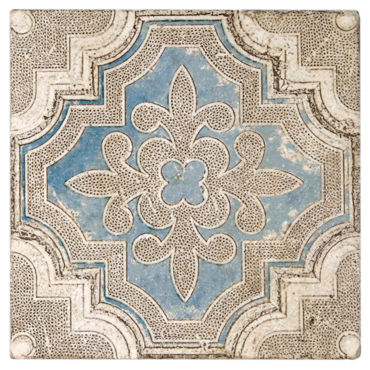 Altalena Azul field tile, alternate product view, 3"×3"×3/8" size. Premium travertine for floors and walls.