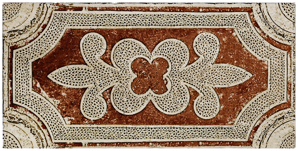 Altalena Siena field tile, top-down product view, 3"×6"×3/8" size. Premium travertine for floors and walls.