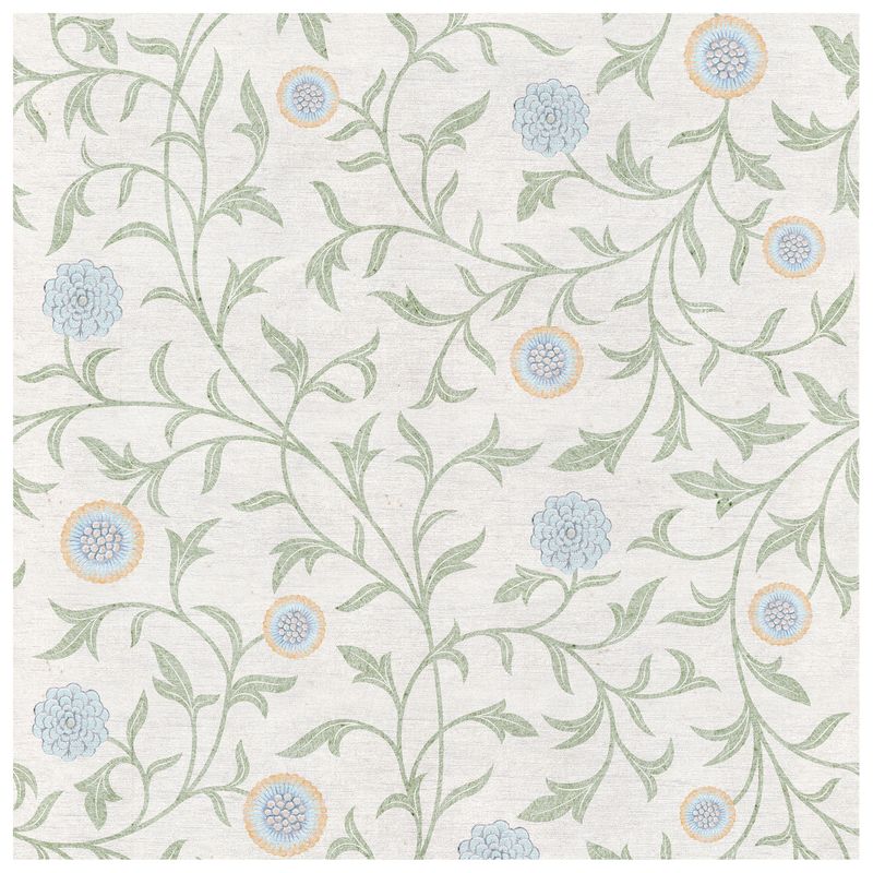 Arbor Azure Bloom wallcovering, top-down product view