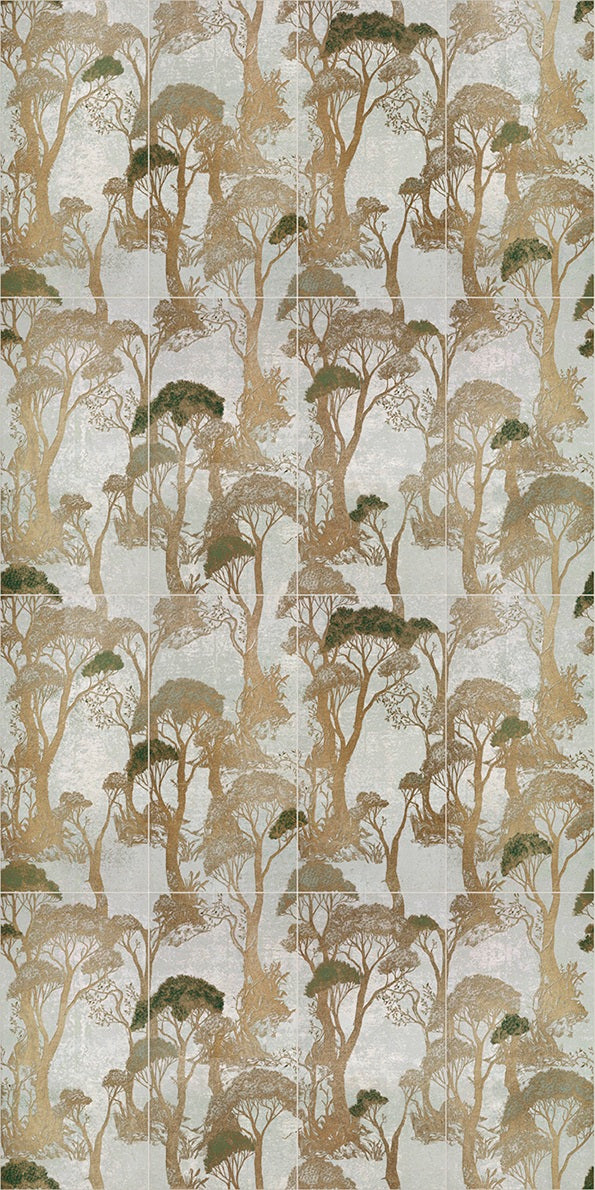 Arboretum Gilded Bark field tile, top-down product view, 12"×24"×3/8" size. Premium limestone for floors and walls.