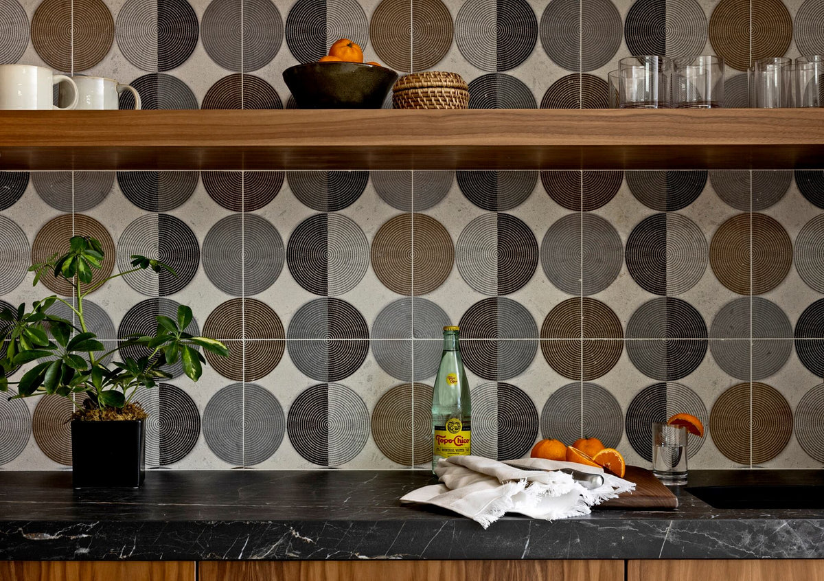 Stone Impressions Beachcomber tile in a room setting — available at Surface Group