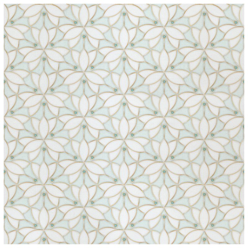 Bloomline Aqua wallcovering, top-down product view