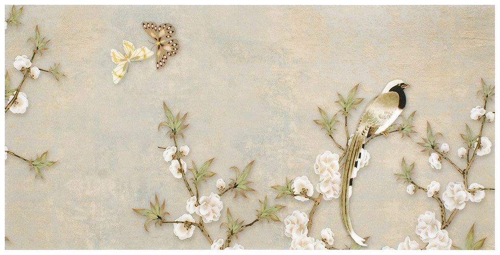 Camellia Garden Rose field tile, alternate product view, 12"×24"×3/8" size. Premium limestone for floors and walls.