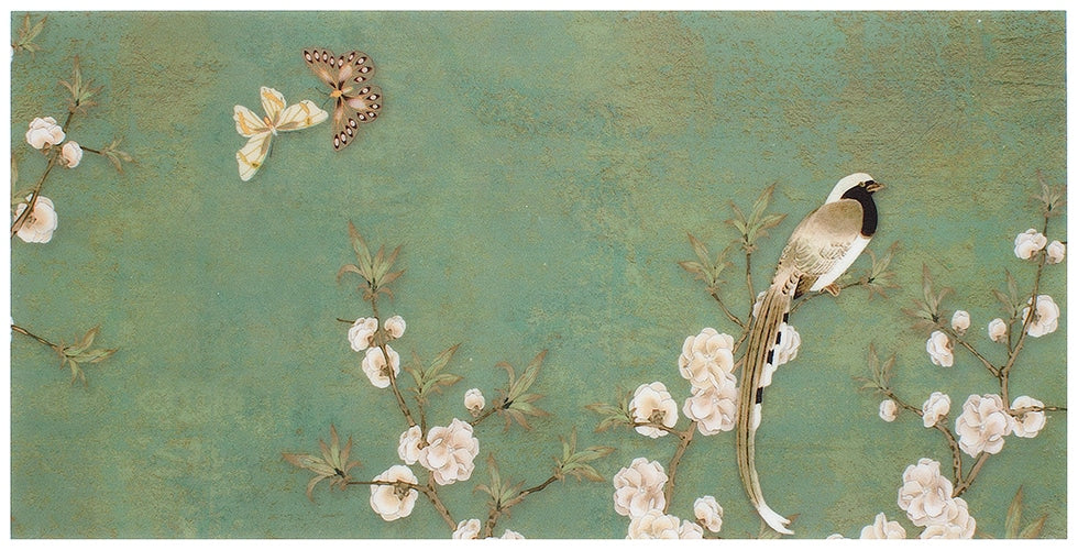 Camellia Garden Rose field tile, alternate product view, 12"×24"×3/8" size. Premium limestone for floors and walls.
