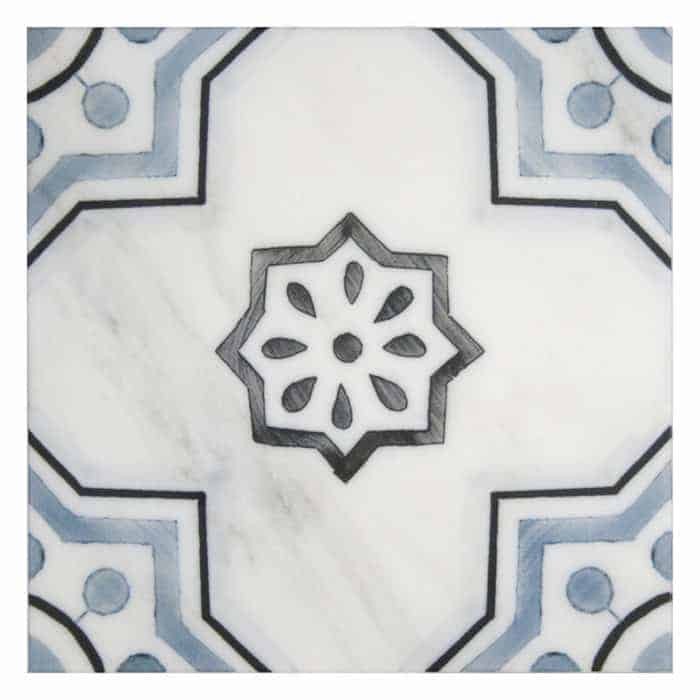 Chapman Almond field tile, alternate product view, 6"×6"×3/8" size. Premium marble for floors and walls.
