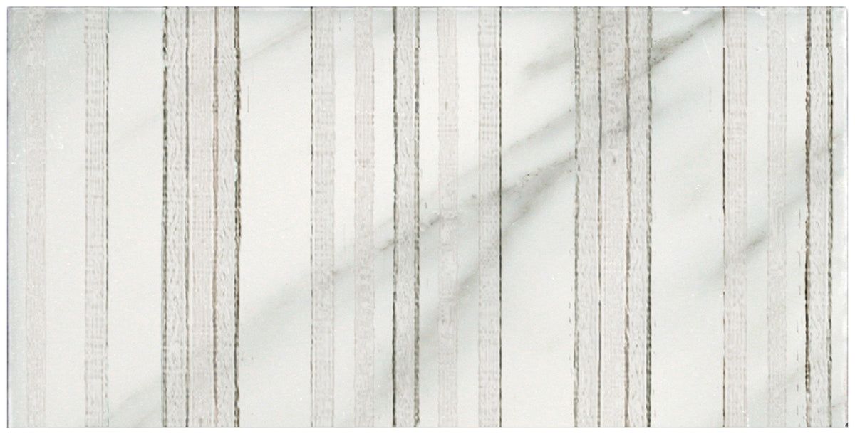 Charleston Lace field tile, top-down product view, 3"×6"×3/8" size. Premium travertine for floors and walls.