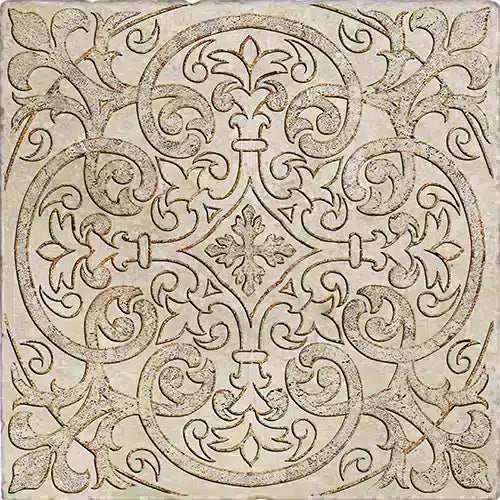 Chateau Pewter field tile, top-down product view, 12"×12"×3/8" size. Premium travertine for floors and walls.