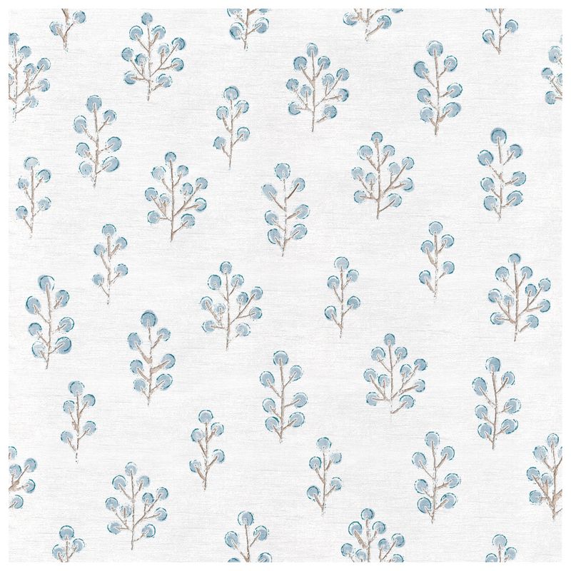 Coco Bluebird wallcovering, top-down product view