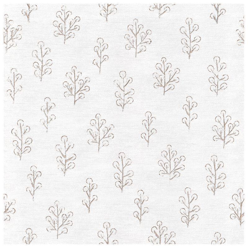 Coco Birch White wallcovering, top-down product view