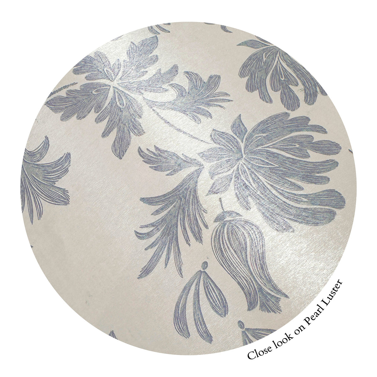 Avalon French Blue wallcovering, top-down product view