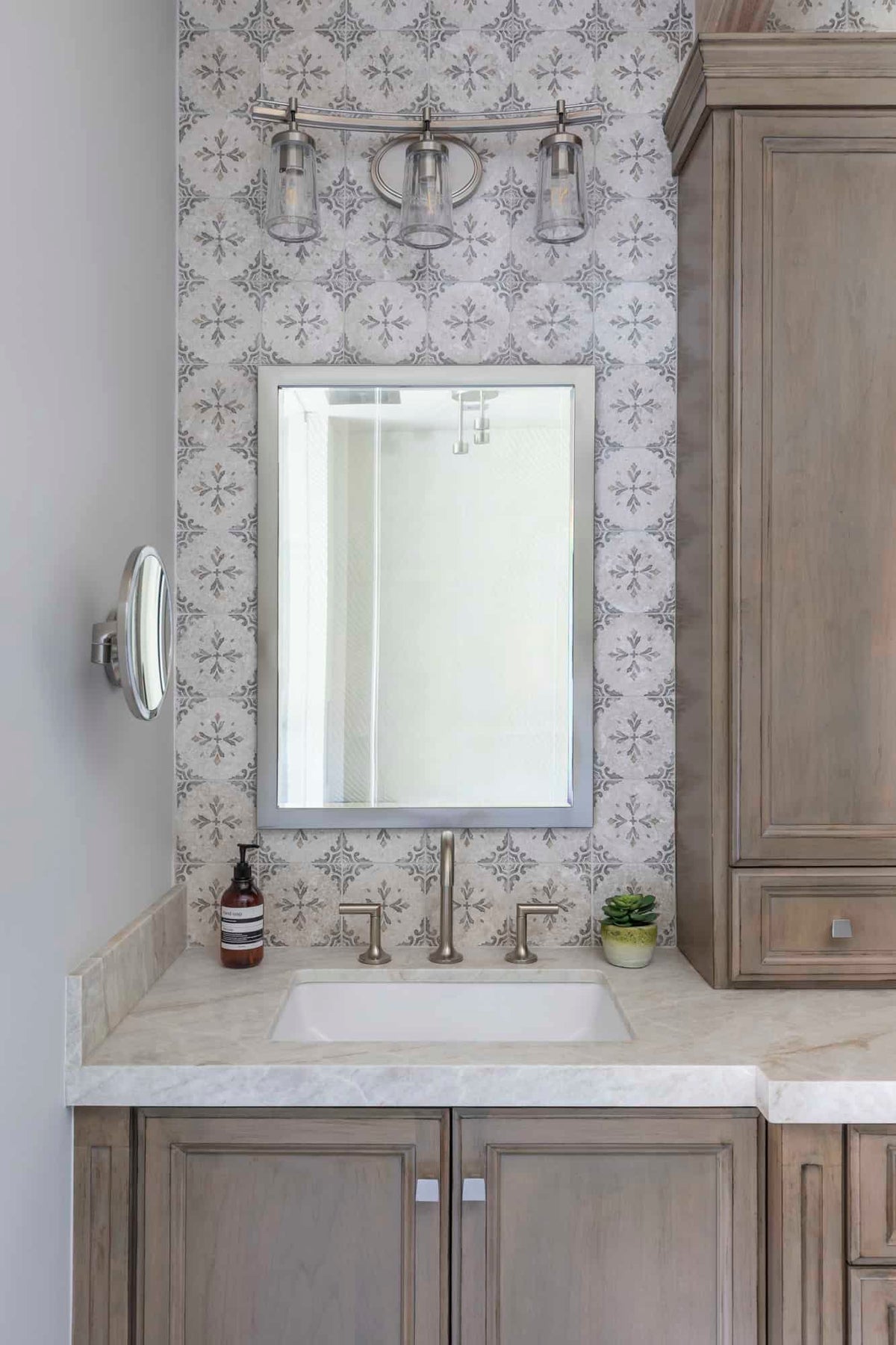 Stone Impressions Crystal honed tile in a room setting — available at Surface Group