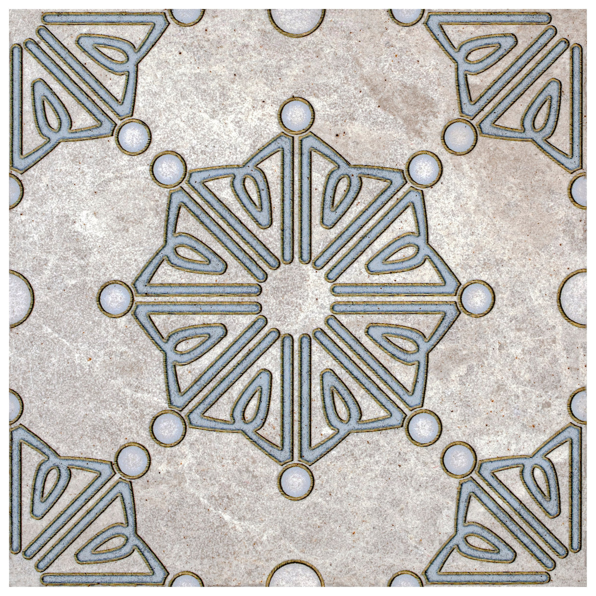 Stone Impressions Dahlia Moonmist limestone tile — available at Surface Group