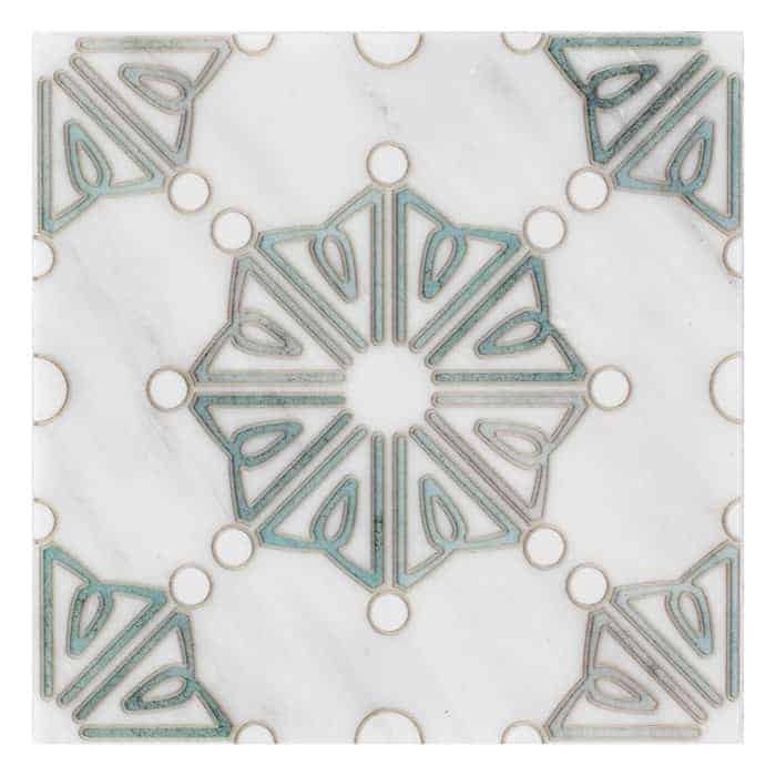 Dahlia Moonmist field tile, alternate product view, 12"×12"×3/8" size. Premium dolomite for floors and walls.