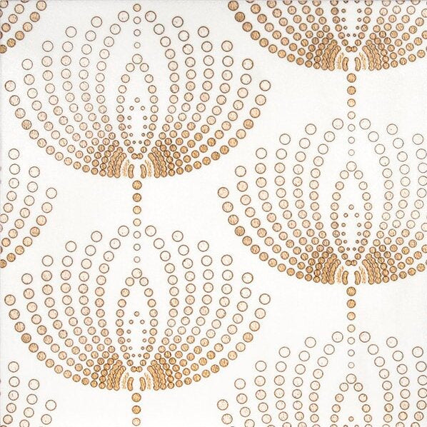 Dandelions Flame field tile, alternate product view, 12"×12"×3/8" size. Premium travertine for floors and walls.