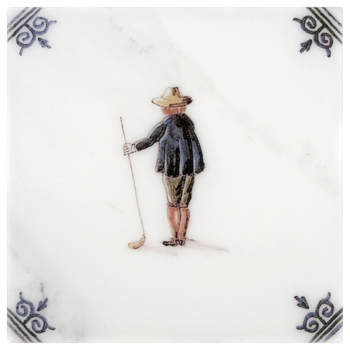 Stone Impressions Delft At Play tile — available at Surface Group