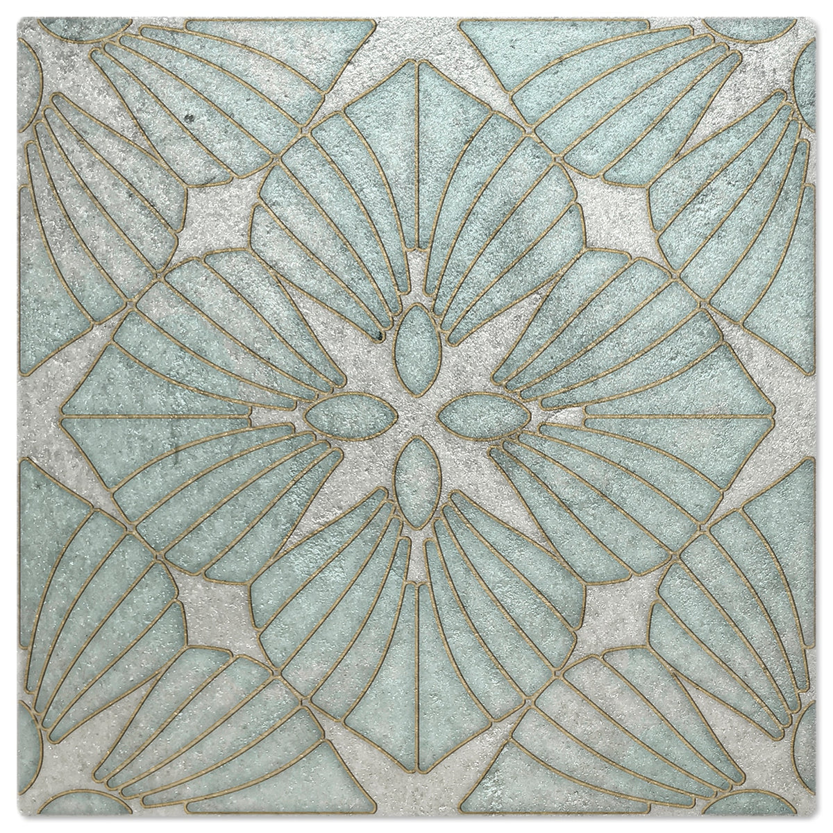 D’Orsay Aquamarine field tile, top-down product view