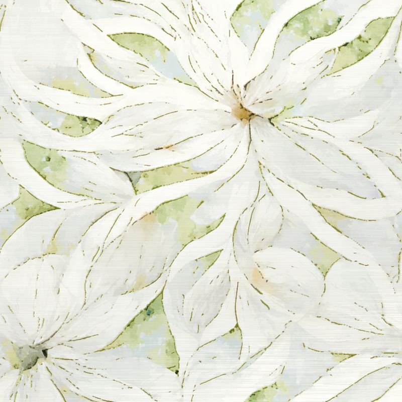 Florabella Peridot wallcovering, top-down product view