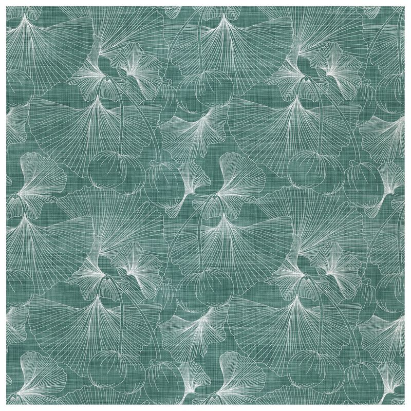 Ginkgo Jade wallcovering, top-down product view