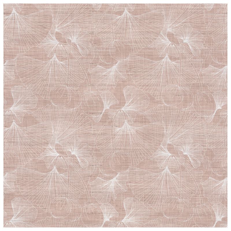 Ginkgo Apricot wallcovering, top-down product view