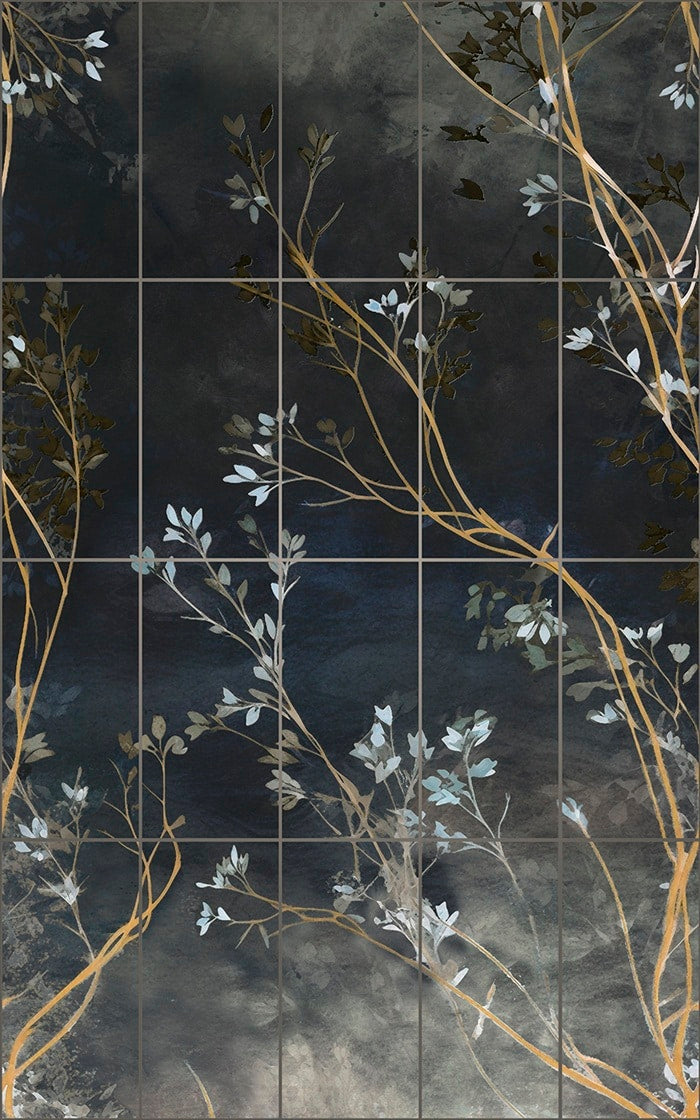 Stone Impressions Gossamer Vines Nightfall tile — available at Surface Group