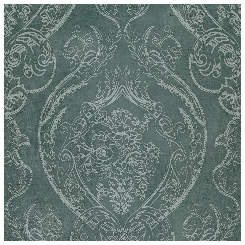 Grace Antique Green wallcovering, top-down product view