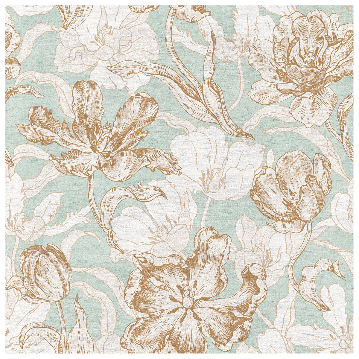 Grandiflora Golden Tide wallcovering, top-down product view