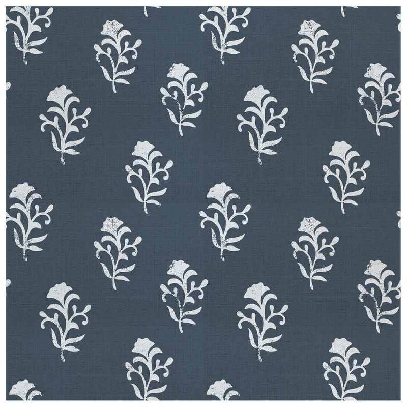 Indira Marina Blue wallcovering, top-down product view