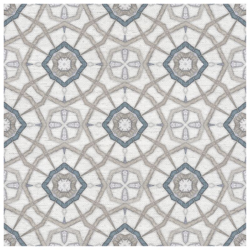 Leon Arctic Blue wallcovering, top-down product view