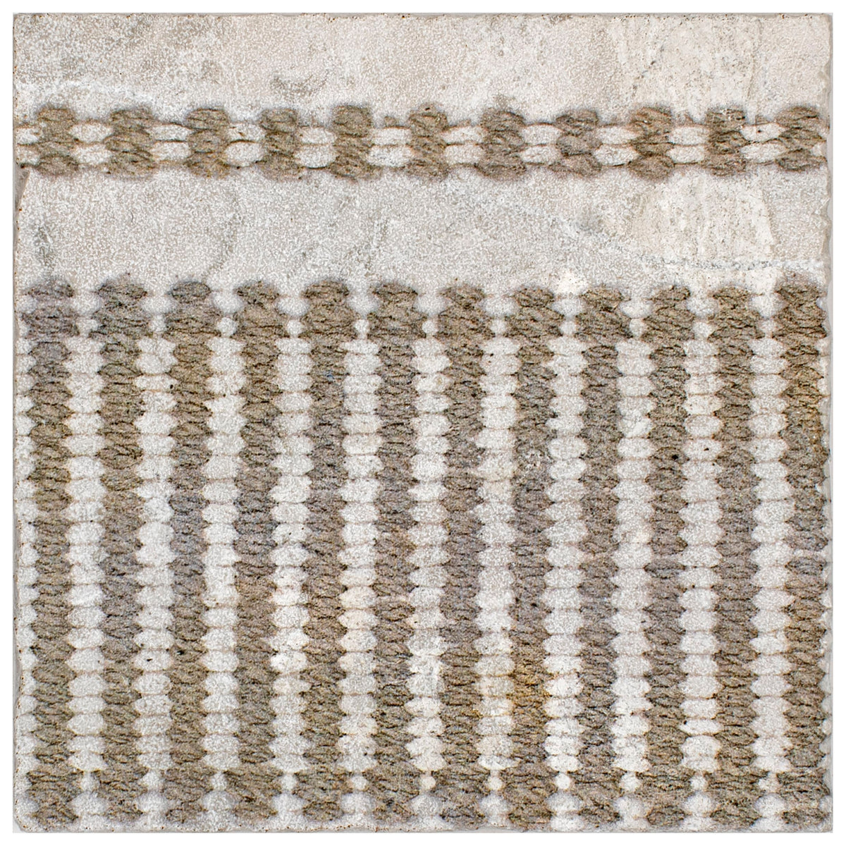 Loom Band Linen field tile, alternate product view, 6"×6"×3/8" size. Premium dolomite for floors and walls.