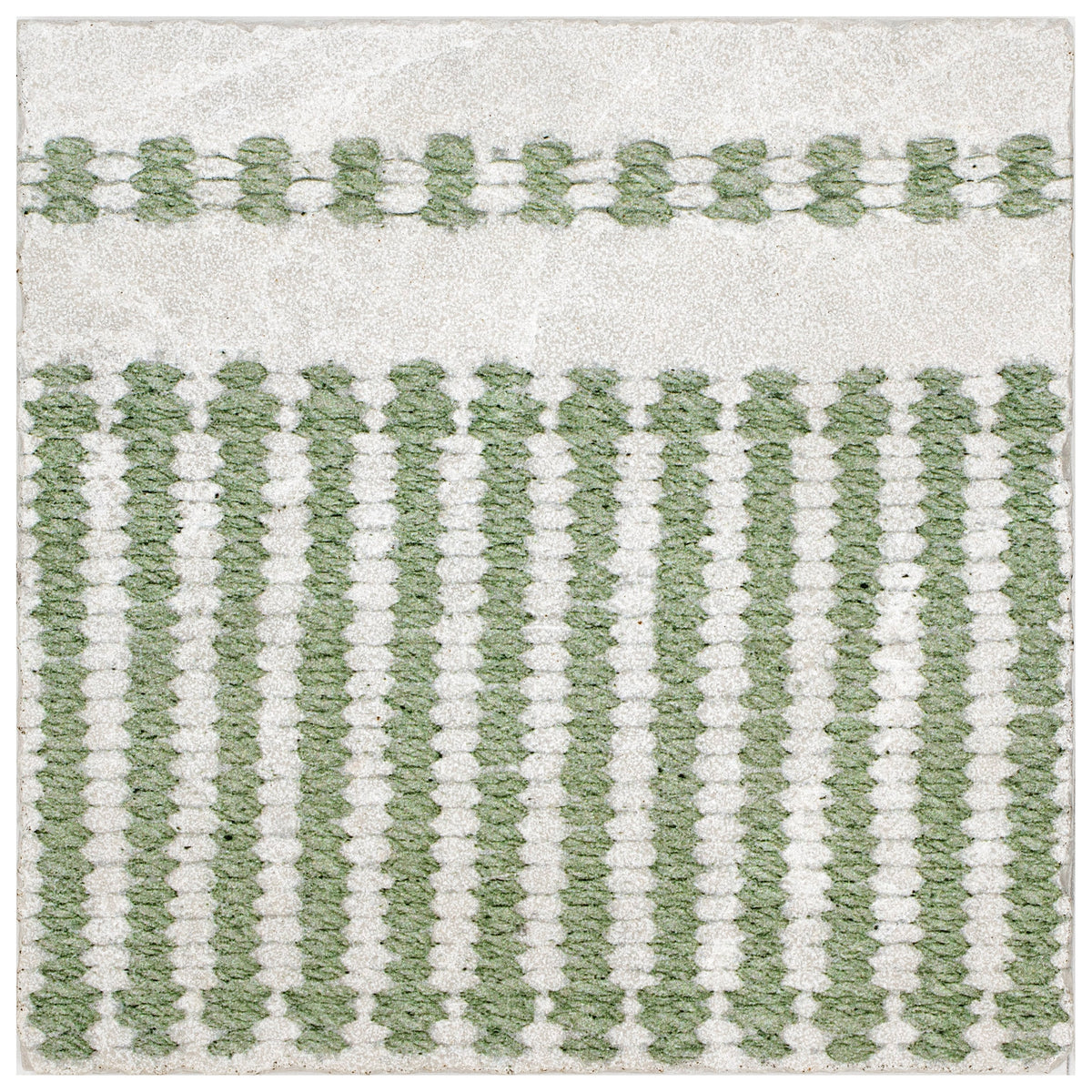 Loom Band Linen field tile, alternate product view, 6"×6"×3/8" size. Premium dolomite for floors and walls.