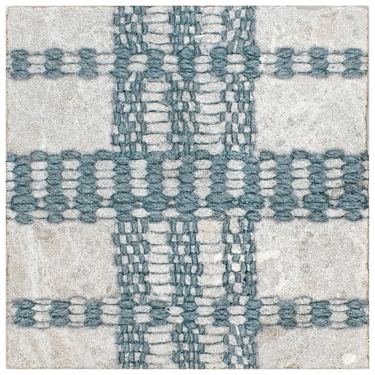 Loom Plaid Linen field tile, alternate product view, 6"×6"×3/8" size. Premium limestone for floors and walls.