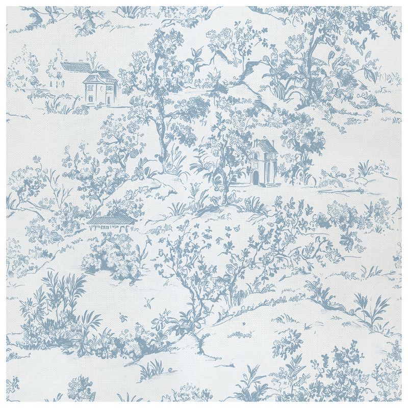 Meadow Lane Serene Blue wallcovering, top-down product view