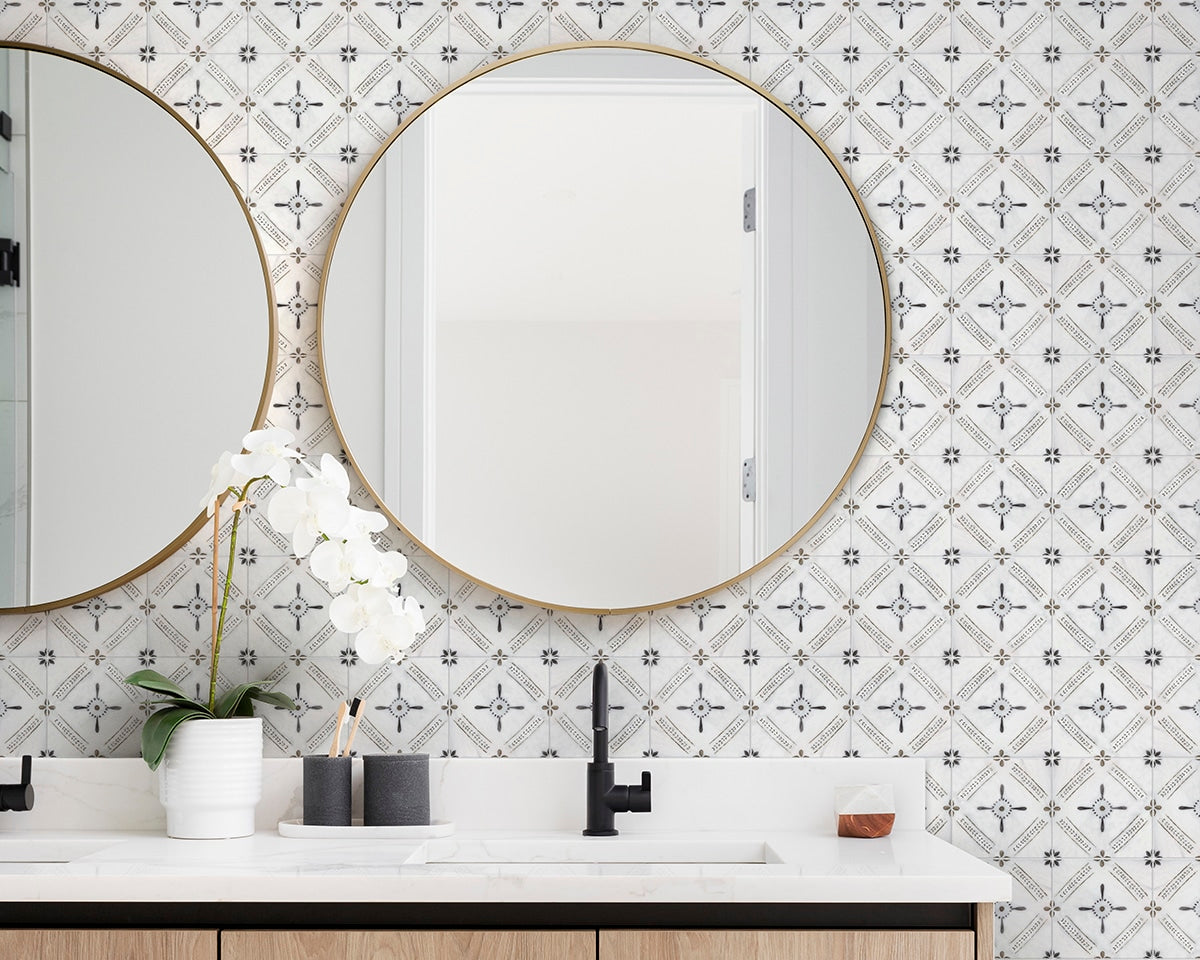 Stone Impressions Mila honed tile in a room setting — available at Surface Group