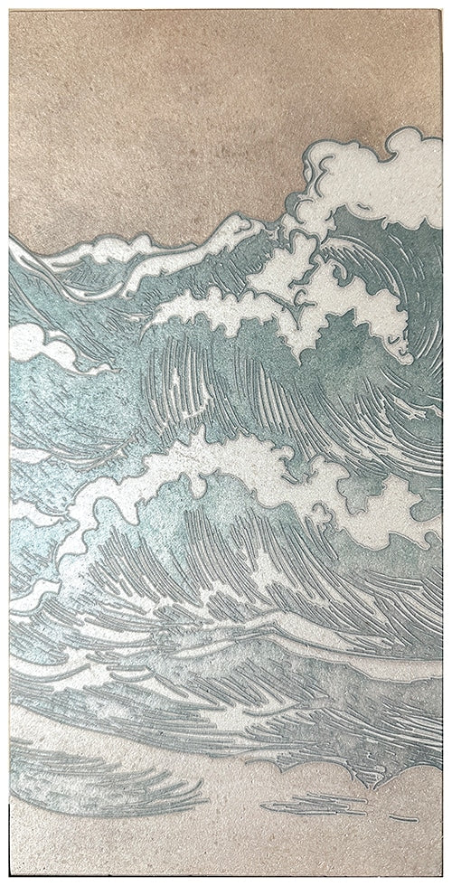 Numi Classic Blue field tile, alternate product view, 12"×24"×3/8" size. Premium limestone for floors and walls.