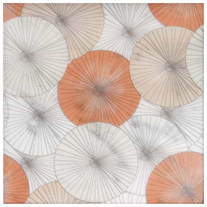 Stone Impressions Parasol Poppy honed tile — available at Surface Group