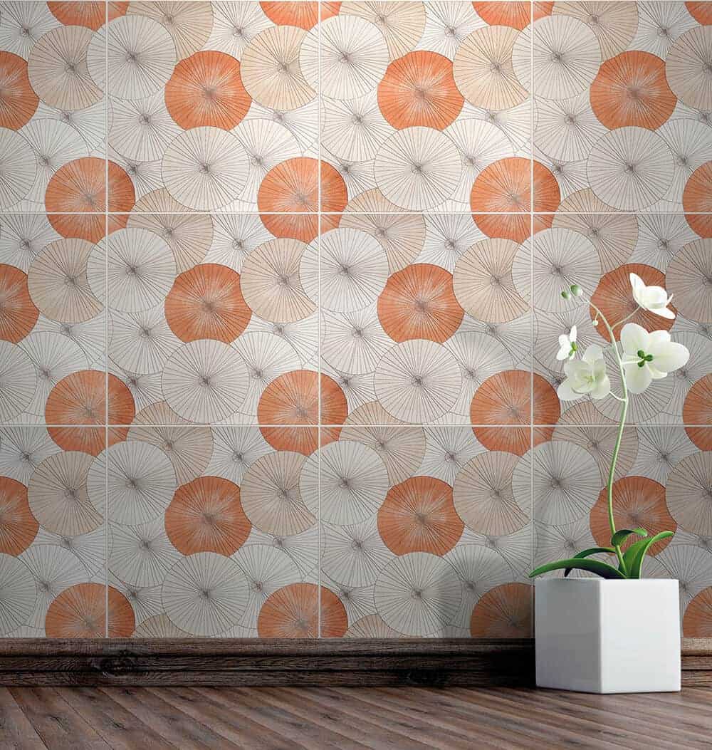 Stone Impressions Parasol honed tile in a room setting — available at Surface Group