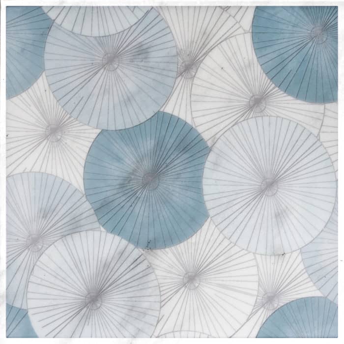Stone Impressions Parasol Teal honed tile — available at Surface Group