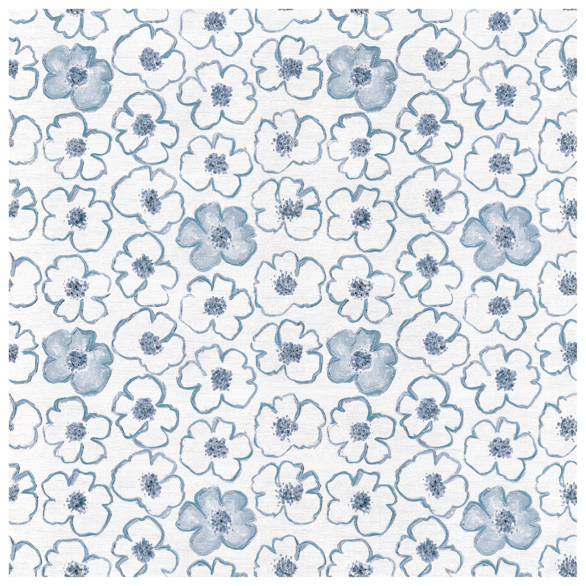 Pippa Skyfolk Blue wallcovering, top-down product view