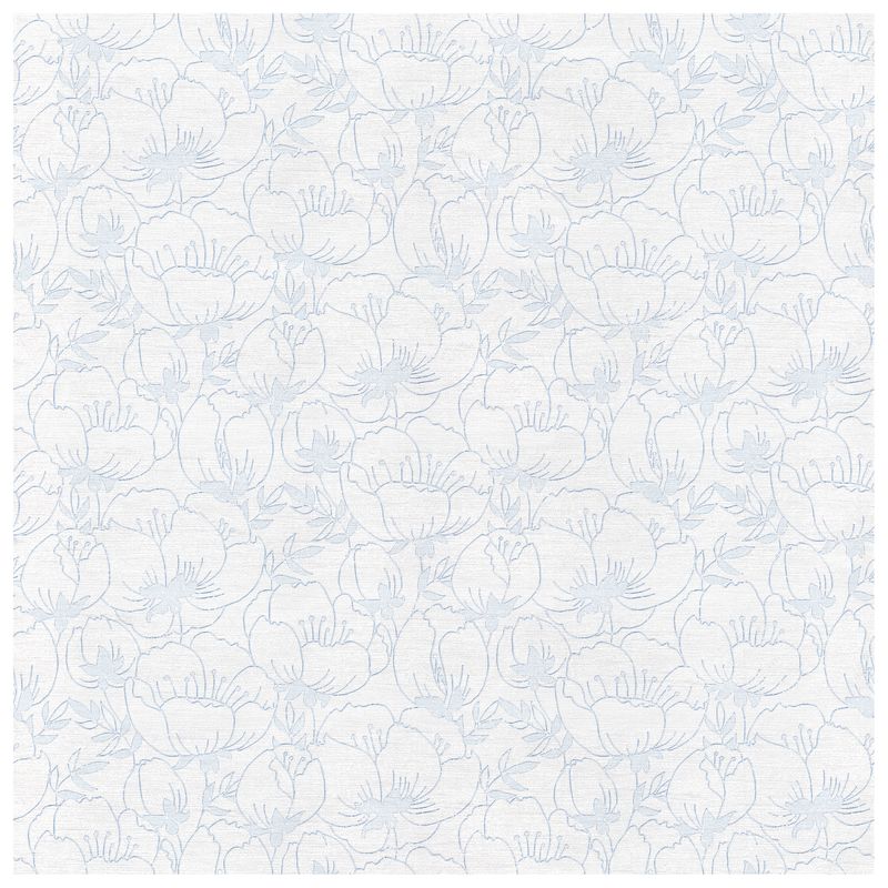Poppy Skyfall wallcovering, top-down product view