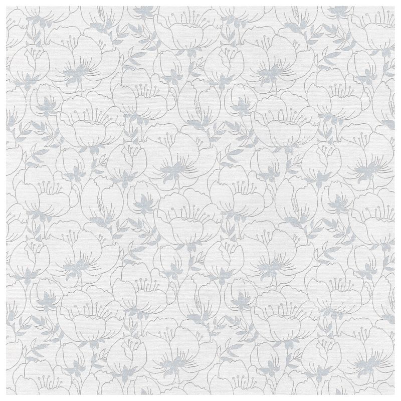 Poppy Wedgewood Blue wallcovering, top-down product view