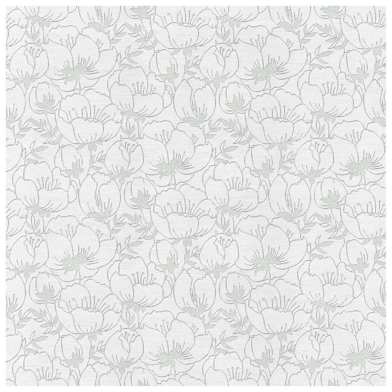 Poppy Pistachio wallcovering, top-down product view