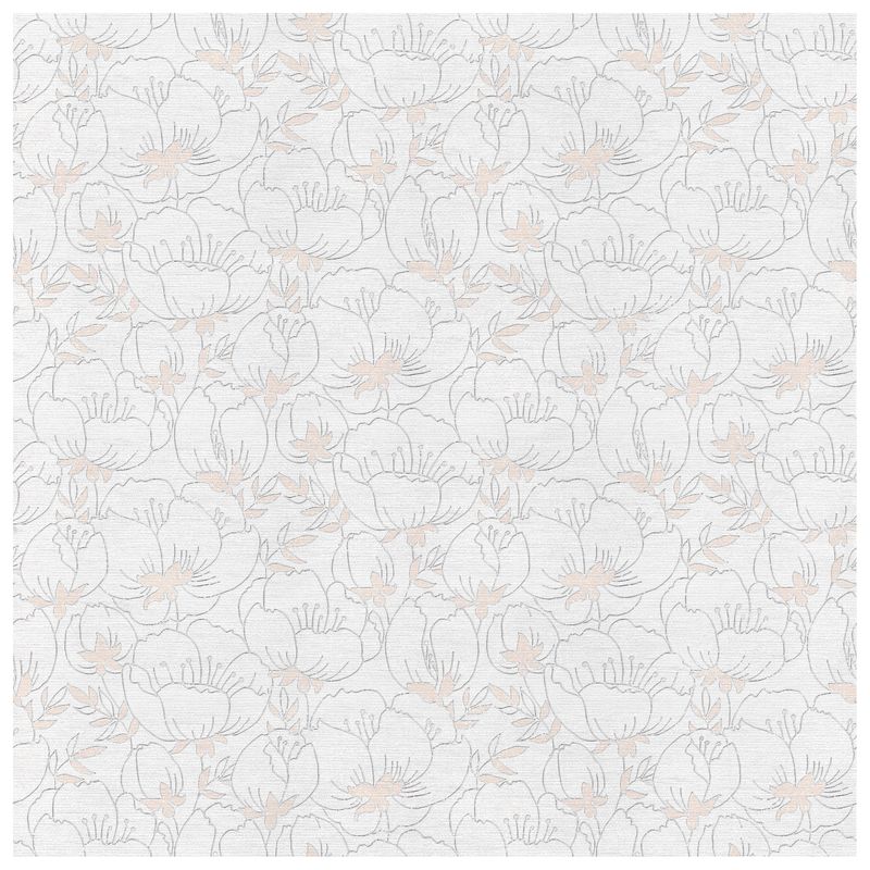 Poppy Apricot wallcovering, top-down product view