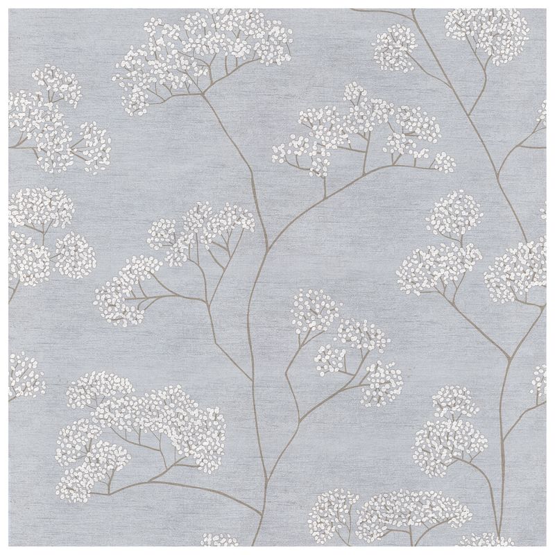 Queen Anne’s Lace Ocean Mist wallcovering, top-down product view